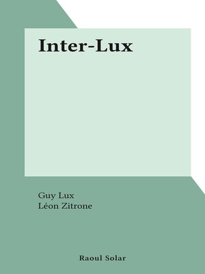 cover image of Inter-Lux